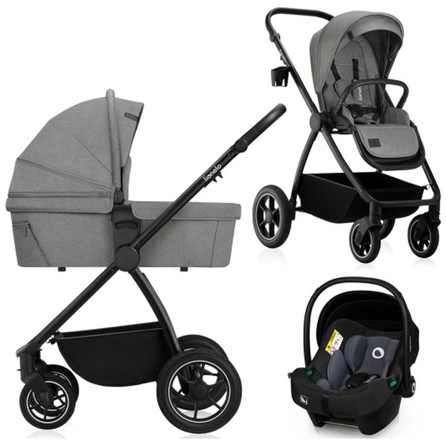 Коляска Lionelo 3 в 1 MERIL 3IN1 GREY STONE (LO-MERIL 3IN1 GREY STONE) - зображення 1