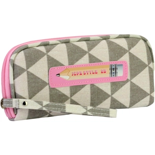 Пенал Cool For School 1 відділення з ремінцем Сірий (J-2621-lt.grey) зображення 1