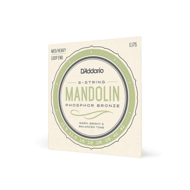 Струни для гітари D'Addario Mandolin Phosphor Bronze Medium/Heavy (11.5-41) (EJ75) - picture 2