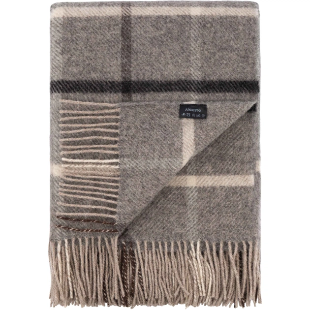 Плед Ardesto Leonardo Alpina 100% шерсть серый 140x200 см (ART0703LM) - изображение 4