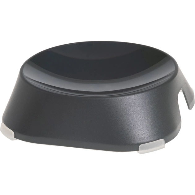 Посуд для котів Fiboo Flat Bowl миска з антиковзаючими накладками темно-сіра (FIB0094) - изображение 1