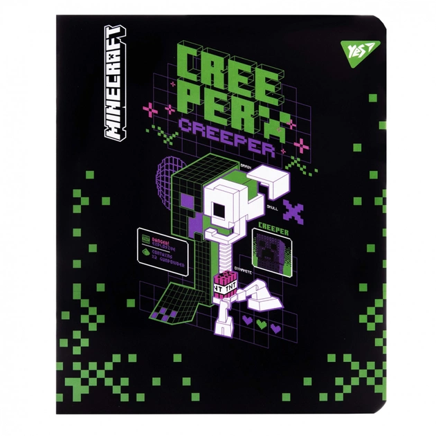 Зошит Yes Minecraft. Black 12 аркушів клітинка (767495) - picture 8