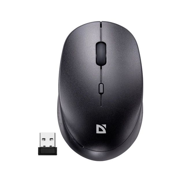 Мишка Defender Auris MB-027 Silent Wireless Black (52027) - зображення 1