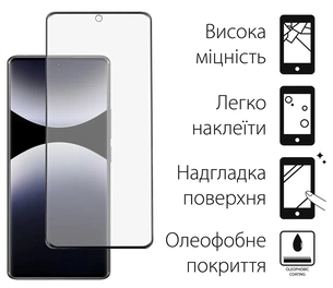 Комплект захисних стекол Dengos для Xiaomi Redmi Note 14 Pro 5G Black Full Glue (DG-TGSCP-12) зображення 1