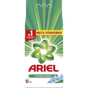 Пральний порошок Ariel Гірське джерело 9 кг (8001090157829) зображення 1