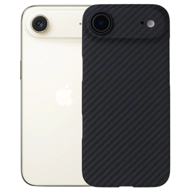Чохол до мобільного телефона BeCover FIBRA Carbonite MagSafe Apple iPhone 17 Air Black (715407) - зображення 1