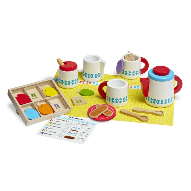 Игровой набор Melissa&Doug Деревянный набор Чайный сервиз (MD19843) - изображение 1