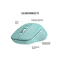 Мишка OfficePro M230M Silent Click Wireless/Bluetooth Mint - зменшене зображення 6