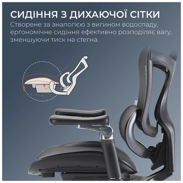 Офісне крісло Sihoo DORO C300 Pro Mesh Black (DORO-C300-PRO-M101) - picture 9