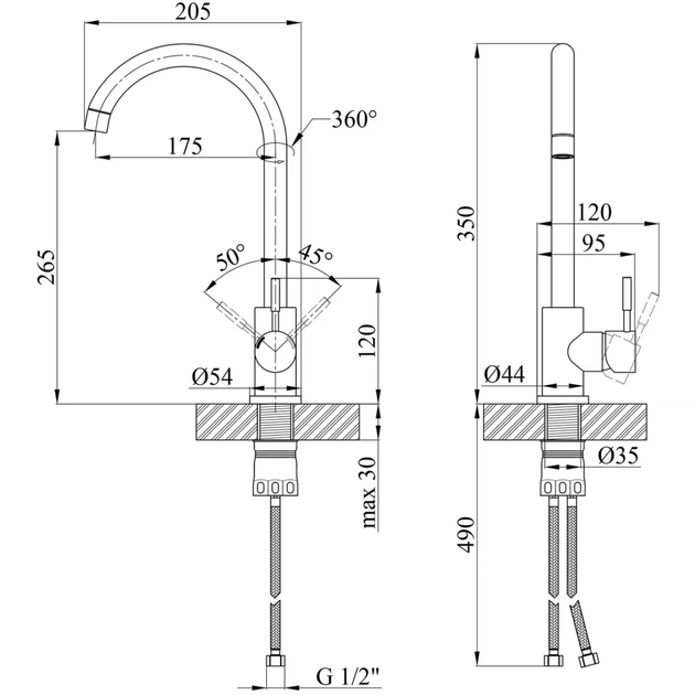 Змішувач Kroner Klassisch-SCH035PVD (CV024351) - зображення 10