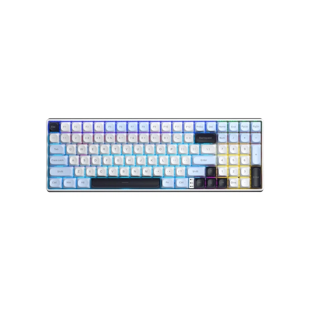 Клавиатура Aula S100pro RGB KRGD Brown Switch Wireless/Bluetooth/Type-C UA White/Black (6948391205755) - изображение 1