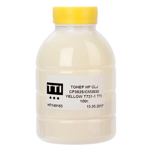 Тонер TTI HP CLJ CP3530/3525 100г YELLOW (TSM-T721-1-100) - изображение 1