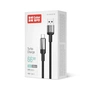 Дата кабель USB 2.0 AM to USB-C 2.0m 6A braided wire black ColorWay (CW-CBUC097-BK) - зменшене зображення 5