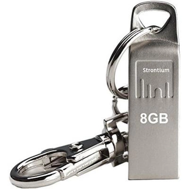 USB флеш накопичувач Strontium Flash 8GB AMMO Metal Silver USB 2.0 (SR8GSLAMMO) - изображение 1