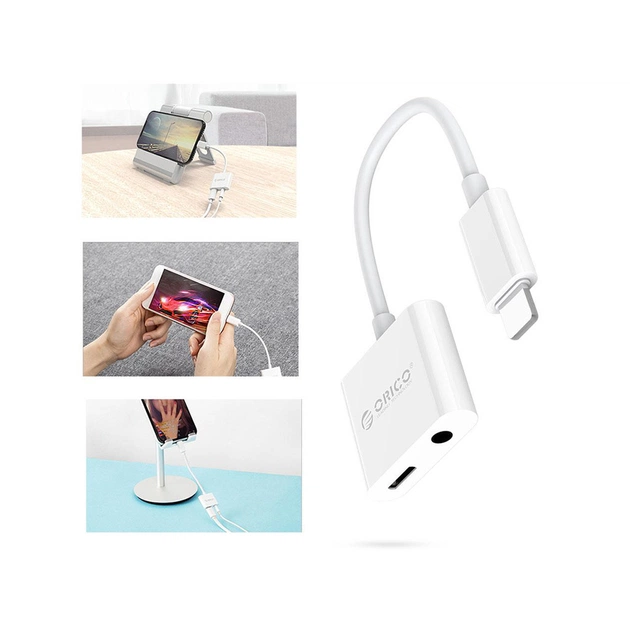 Перехідник Lightning to 3.5mm/Lightning 2LT-WH-BP Orico (CA912797) - picture 4