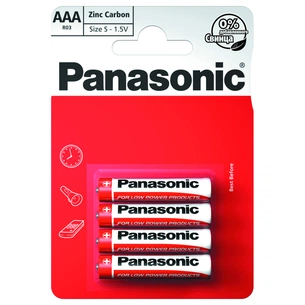 Батарейка Panasonic AAA R03 RED ZINK * 4 (R03REL/4BP) зображення 1