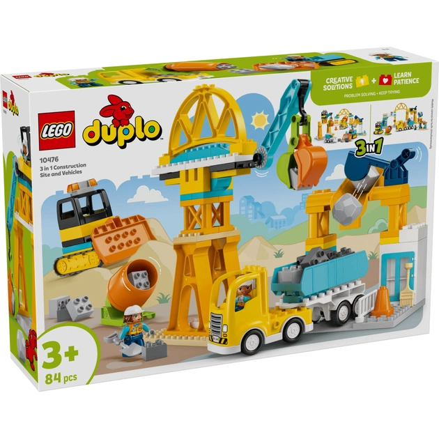 Конструктор LEGO DUPLO Town 3-в-1 Будівельний майданчик і техніка (10476) - picture 1