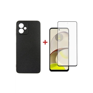 Чохол до мобільного телефона Dengos Kit for Motorola G14 case + glass (Black) (DG-KM-48) зображення 1