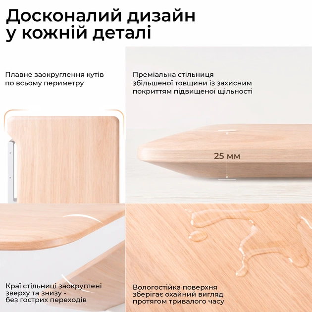 Комп`ютерний стіл Sihoo D07 Maple/White (D07B-102/D07J-102-AB) - зображення 9