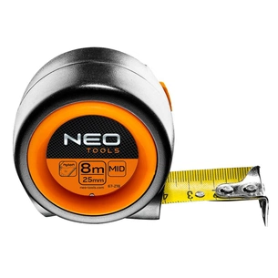 Рулетка Neo Tools компактна, сталева стрічка, 8 м x 25 мм, з фіксатором selflock (67-218) зображення 1