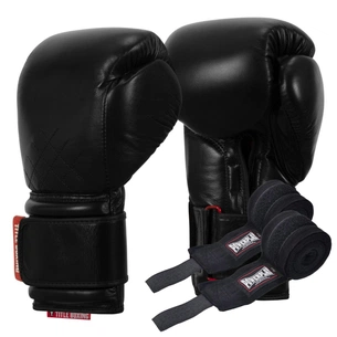 Боксерські рукавички Title Boxing Ko-Vert Black 14 oz (KOVBG 14 oz BK) зображення 1