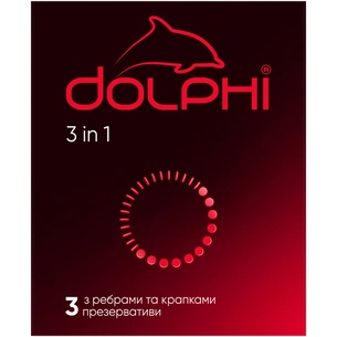 Презервативи Dolphi 3 in 1 3 шт. (4820144770579) зображення 1