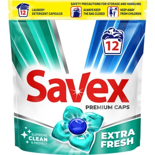 Капсули для прання Savex Super Caps Extra Fresh 12 шт. (3800024046834) зображення 1