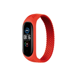 Ремінець до фітнес браслета BeCover Elastic Nylon Style для Xiaomi Mi Smart Band 5/6 (Size S) Red (706144) зображення 1