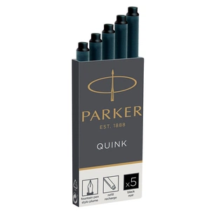 Чорнило для пір'яних ручок Parker Картриджі Quink / 5шт чорний (11 410BK) изображение 1