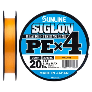 Шнур Sunline Siglon PE н4 300m 1.2/0.187mm 20lb/9.2kg Помаранч (1658.09.54) зображення 1
