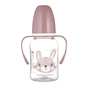 Пляшечка для годування Canpol babies CUTE ANIMALS стандартна з ручками 120 мл рожева (11/823_pin) - зменшене зображення 1