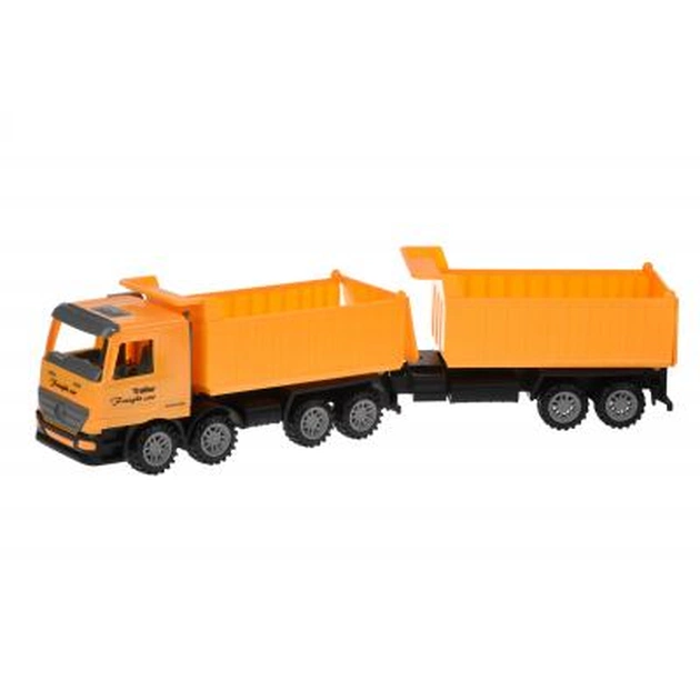 Спецтехніка Same Toy инерционный Super Combination Самосвал желтый с прицепом (98-87Ut-2) - изображение 1