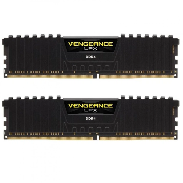 Модуль пам'яті для комп'ютера DDR4 8GB (2x4GB) 3000 MHz Vengeance LPX black Corsair (CMK8GX4M2C3000C16) - зображення 1