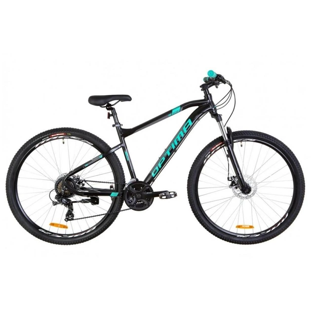 Велосипед Optimabikes 29" F-1 AM DD рама-18" 2019 чорно-бірюзовий (OPS-OP-29-072) - изображение 1
