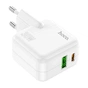 Зарядний пристрій HOCO C111A Lucky 1xUSB-C PD30W + 1xUSB QC3.0 White (6931474790866) - зменшене зображення 2