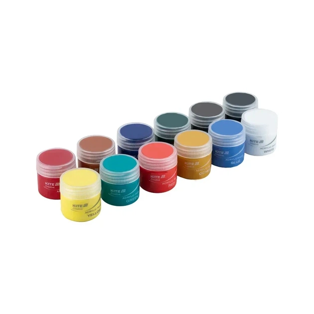 Акрилові фарби Kite Creative 12 кольорів, 20 мл (K-275) - picture 4