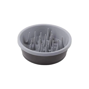 Посуд для собак Dexas Миска для повільного годування 1.44 л світло-сіра (0084297309572) picture 1