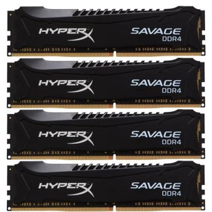 Модуль пам'яті для комп'ютера DDR4 16GB (4x4GB) 2133 MHz HyperX Savage Black Kingston Fury (ex.HyperX) (HX421C13SBK4/16) зображення 1