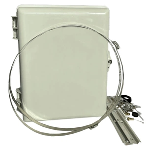 Герметичний оптичний бокс Abee настінного монтажу на 8 адаптерів LC Duplex та сплайс-касетою на 24 волокна (OptiBox-8LCDU-24-plast) picture 1