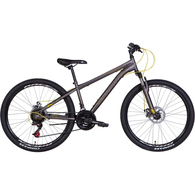 Велосипед Discovery 26" Rider AM DD рама-13" 2022 Dark Grey/Yellow (OPS-DIS-26-521) - зображення 1