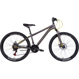 Велосипед Discovery 26" Rider AM DD рама-13" 2022 Dark Grey/Yellow (OPS-DIS-26-521) зображення 1
