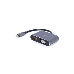 Перехідник USB-C to HDMI/VGA, 4К 30Hz Cablexpert (A-USB3C-HDMIVGA-01) зображення 1