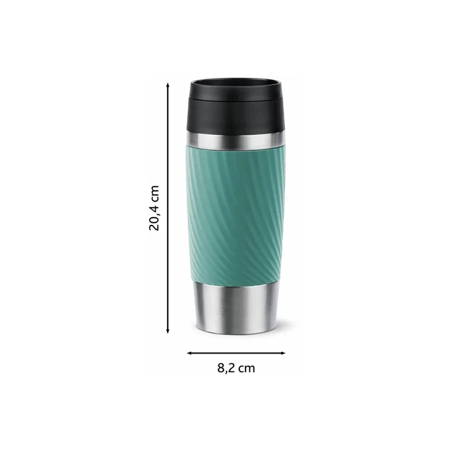 Термокружка Tefal Travel Mug Classic Twist, 360мл, нержавіюча сталь, зелений (N2024310) - зображення 3