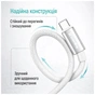 Дата кабель USB 2.0 AM to USB-C 1.0m 3A zinc alloy braided white ColorWay (CW-CBUC098-WT) - зменшене зображення 10