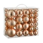 Ялинкова іграшка House Of Seasons Кульки Пластик 46 шт D4 см D6 см D8 см Персик (8720967923557) - зменшене зображення 1