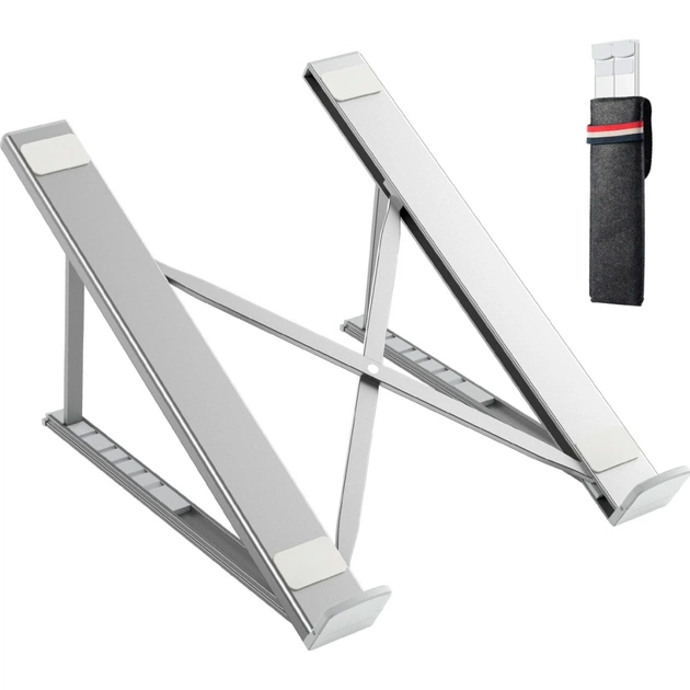 Подставка для ноутбука Vention Foldable 90-136mm Laptop up 15.6" stand silver (H055-SL) - изображение 1
