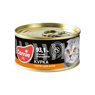 Паштет для котів Carnie м'ясний з куркою 100 г (4820255190013) зображення 1