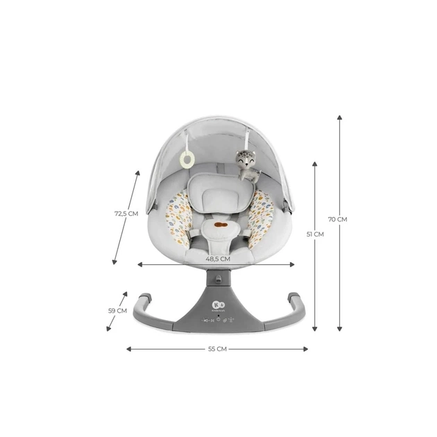 Крісло-гойдалка Kinderkraft Lumi 2 Light Grey (5902533925018) - picture 10