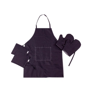 Фартух MirSon Набір 16-9000 Black Stone бязь дві прихватки + дві рукавички-прихватки + фартух (2200006752615) зображення 1