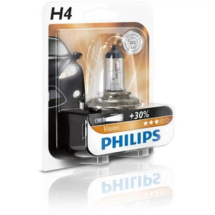 Автолампа Philips H4 Vision, 3200K, 1шт (12342PRB1) зображення 1